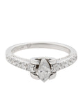 14K White Gold Diamond Accented Engagement Ring U273393