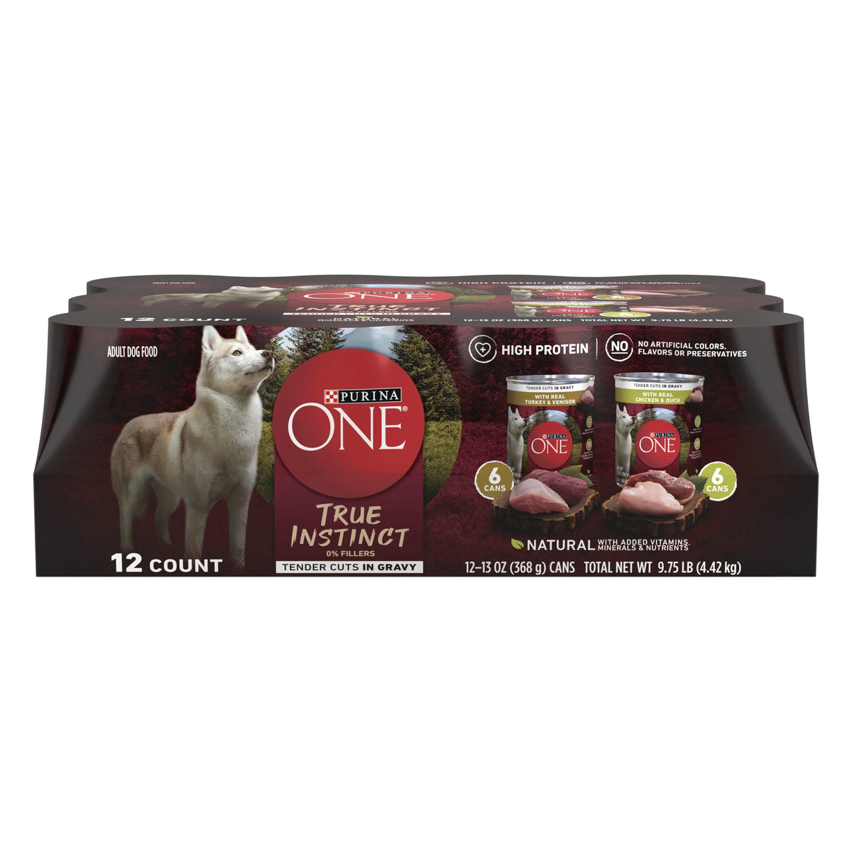 High Protein Wet Dog Food Variety Pack, 13 oz Cans (12 Pack) I9070