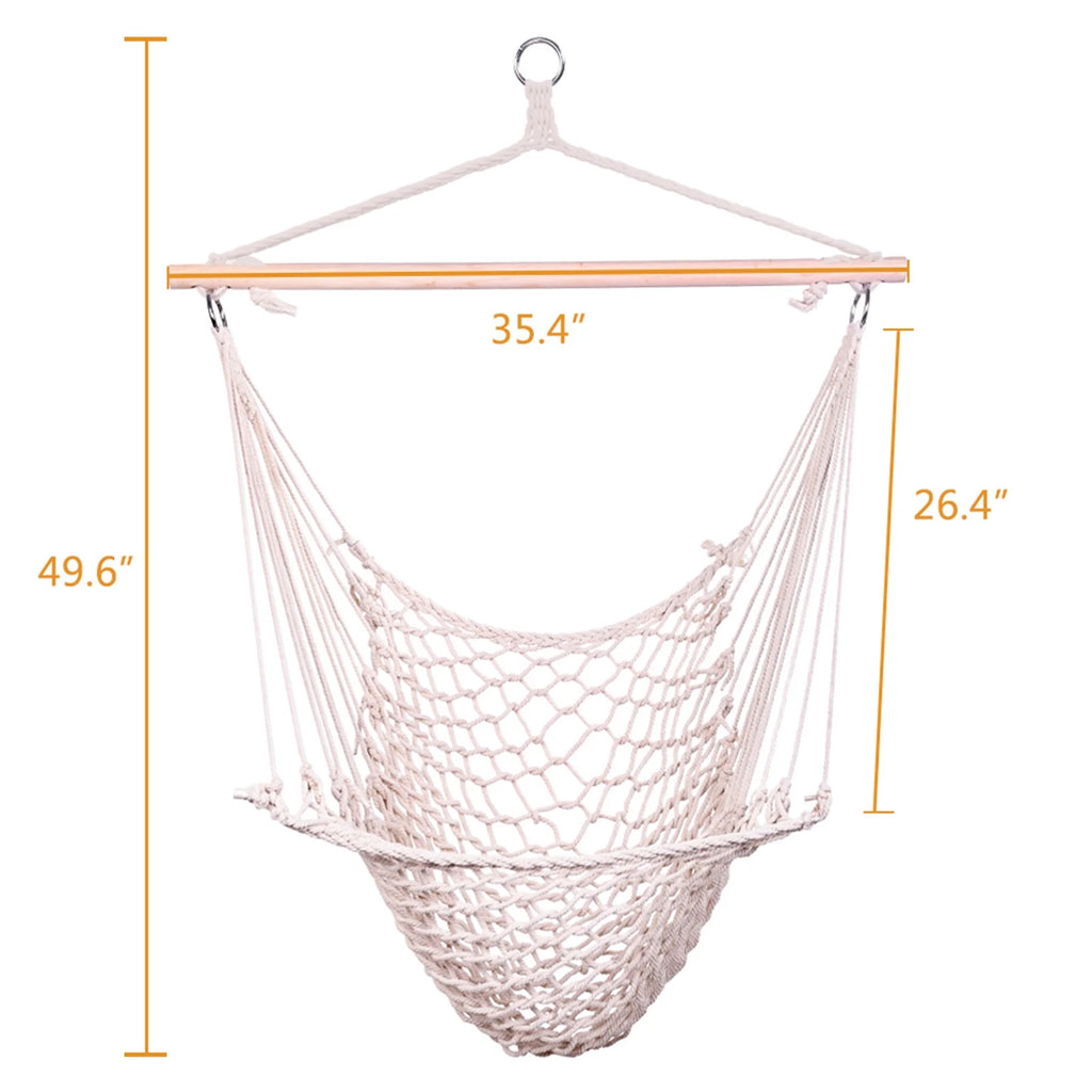 Beige Hanging Rope Air/Sky Chair Swing A162