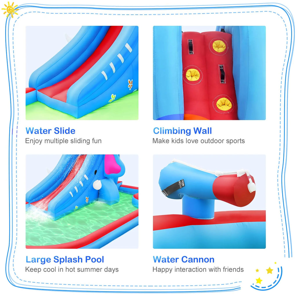Inflatable Water Slide Kids Pool with Blower T66218