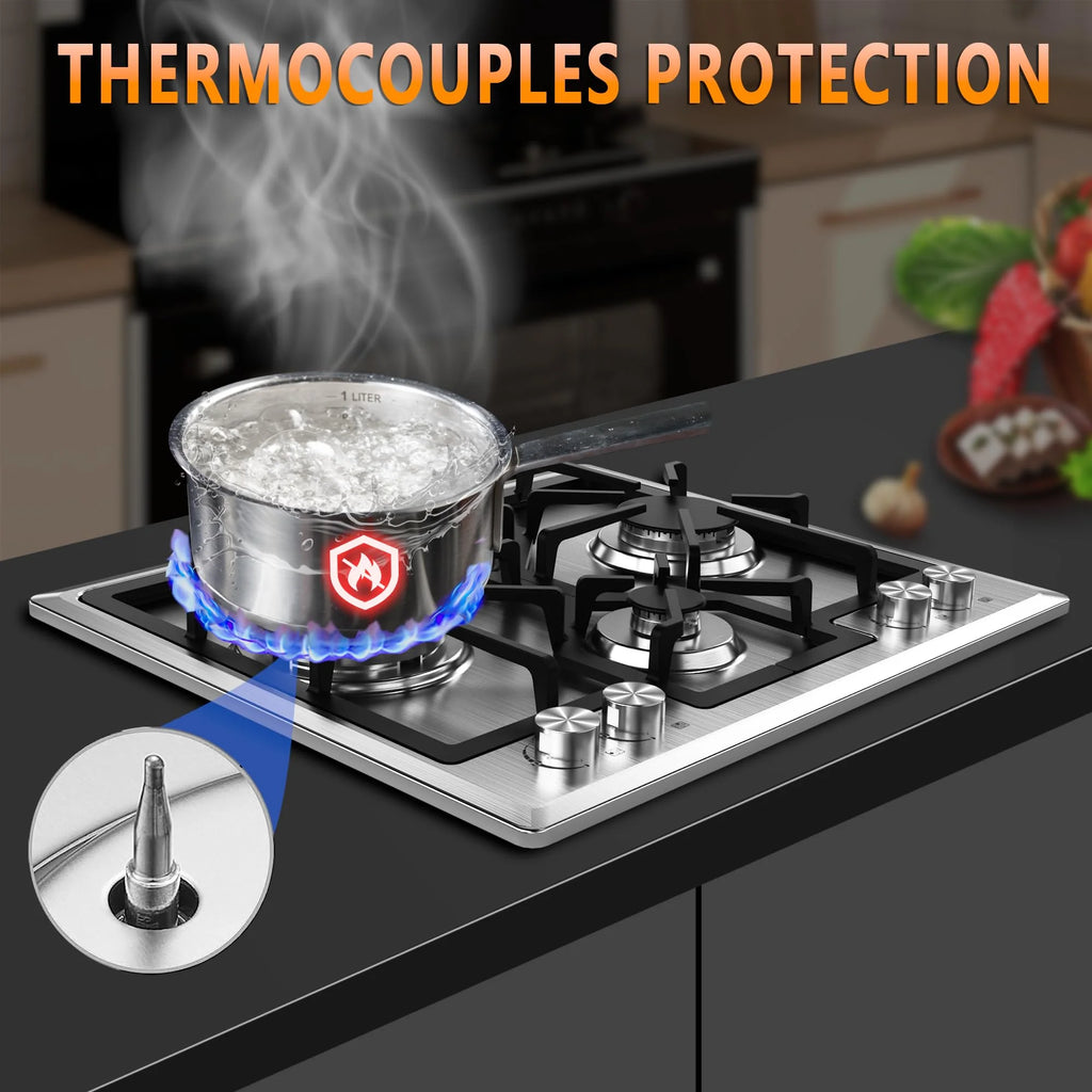 23 inch 4 Burner Stainless Steel Gas Cooktop I40050