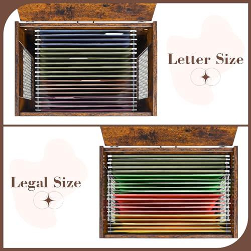 Rolling File Cabinet Cart with Lid for Letter & Legal Size B61027
