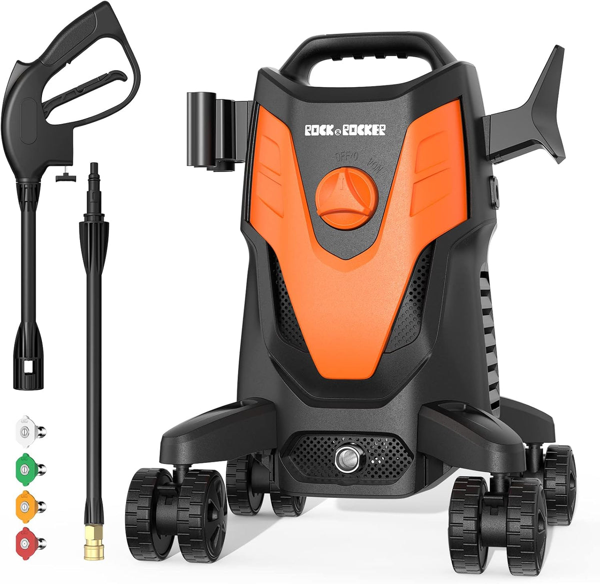 3000PSI 2.5GPM Portable Electric Pressure Washer with 4 Quick Connect Nozzles O882
