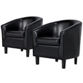 Black Faux Leather Accent Arm Chair J541505