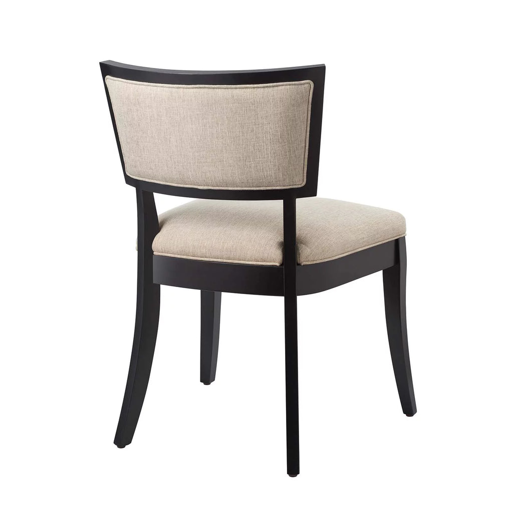 Beige Upholstered Fabric Dining Chairs Set of 2 G46836