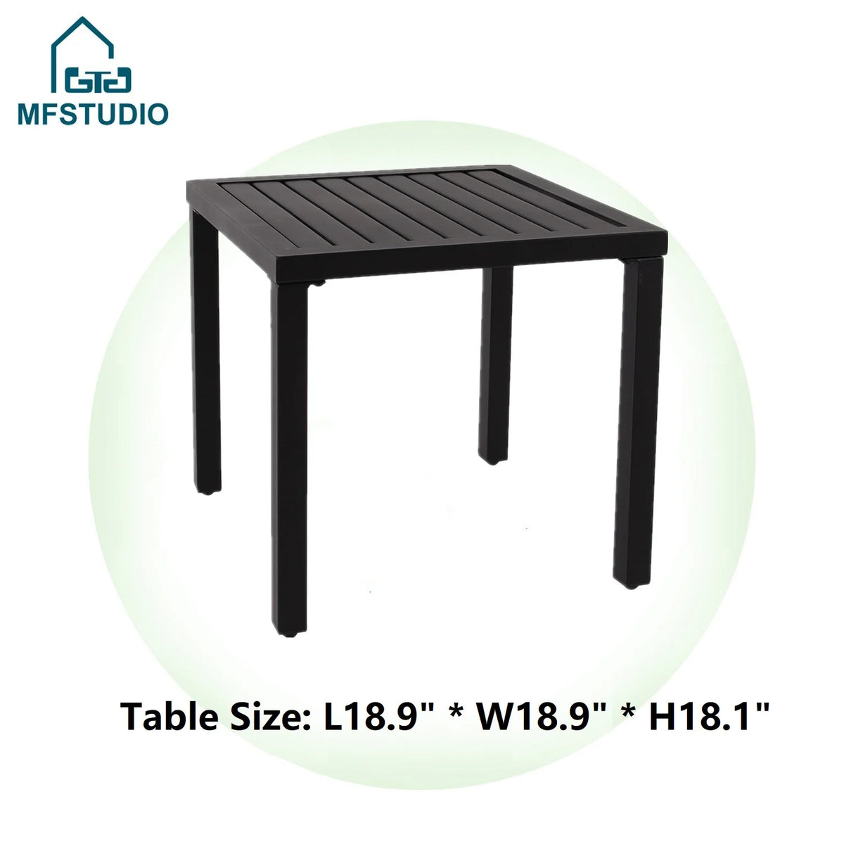 Black & Red 3-Piece Outdoor Patio Set with 2 Rocking Chairs and Bistro Table P723