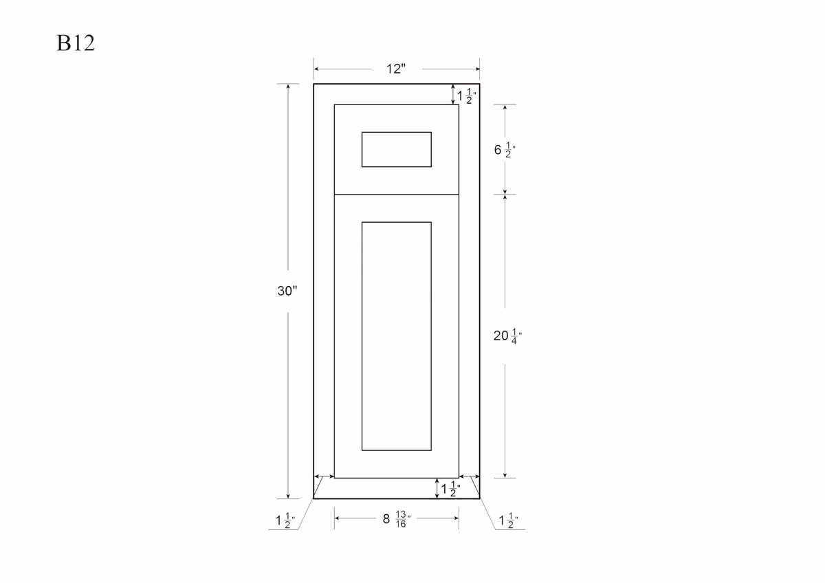 18 inch Wide Kitchen Base Cabinet Snow White Inset Shaker Single Door Single Drawer V177
