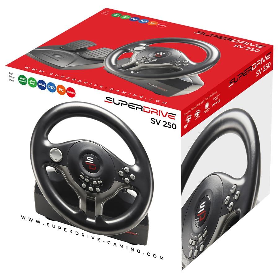 Racing steering wheel with pedals and gearshift paddles C7072