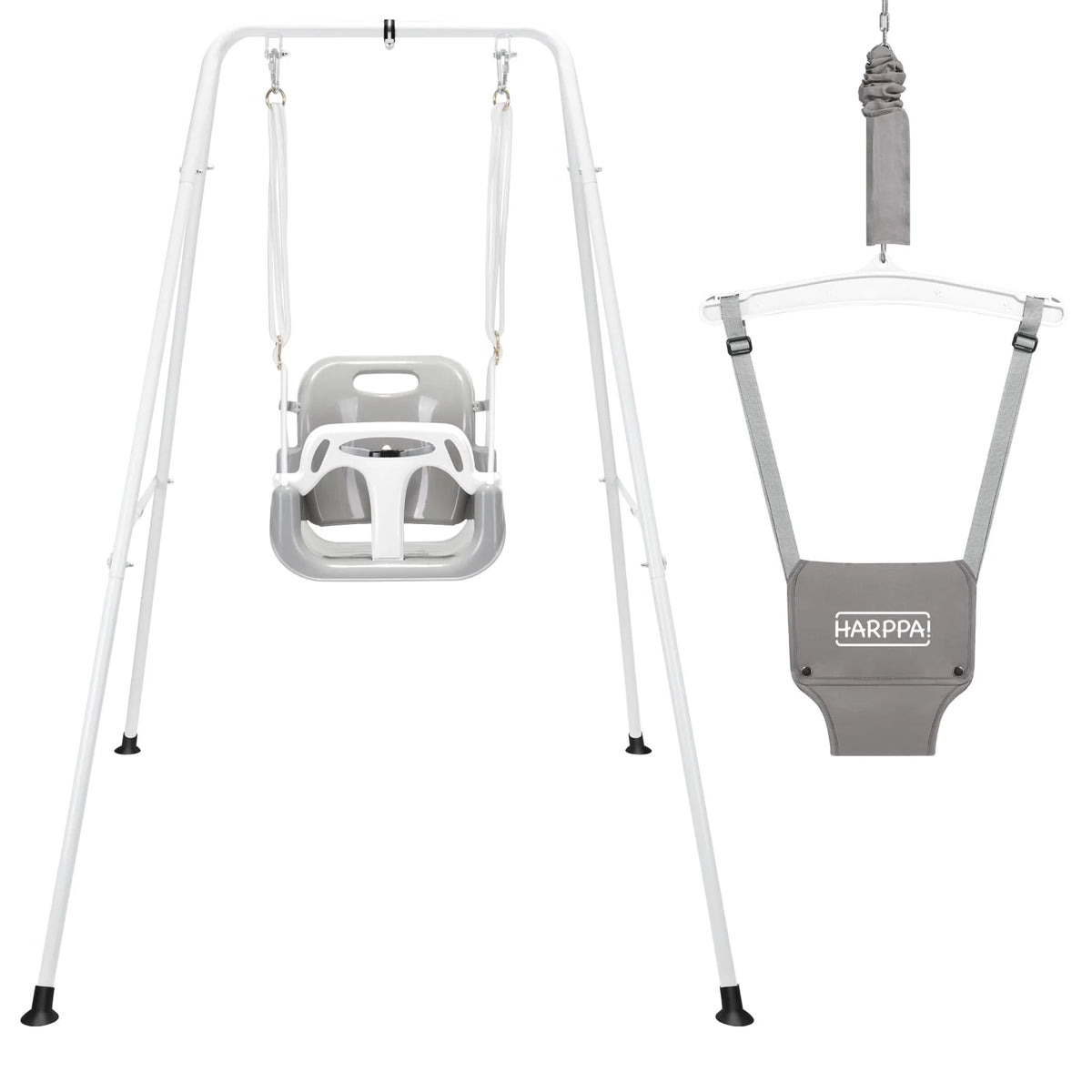 2-in-1 Toddler Swing Set with Stand, Black T888824