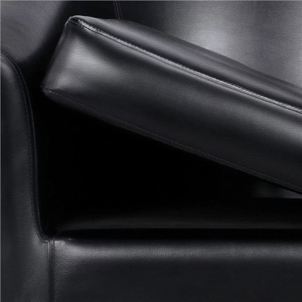 Black Faux Leather Accent Arm Chair J541505