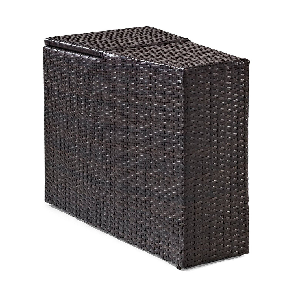 Brown Wicker Patio Arm End Table V261
