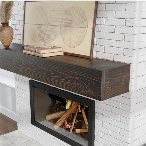 Oak Floating Mantel Shelf 60 X 9 X 6 inch O417