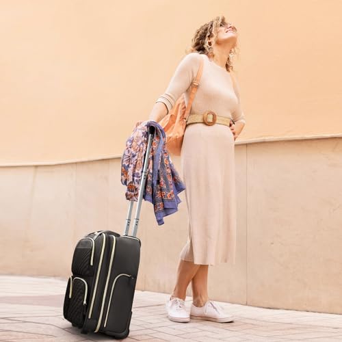 Black Gold Carry On Rolling Suitcase A822103