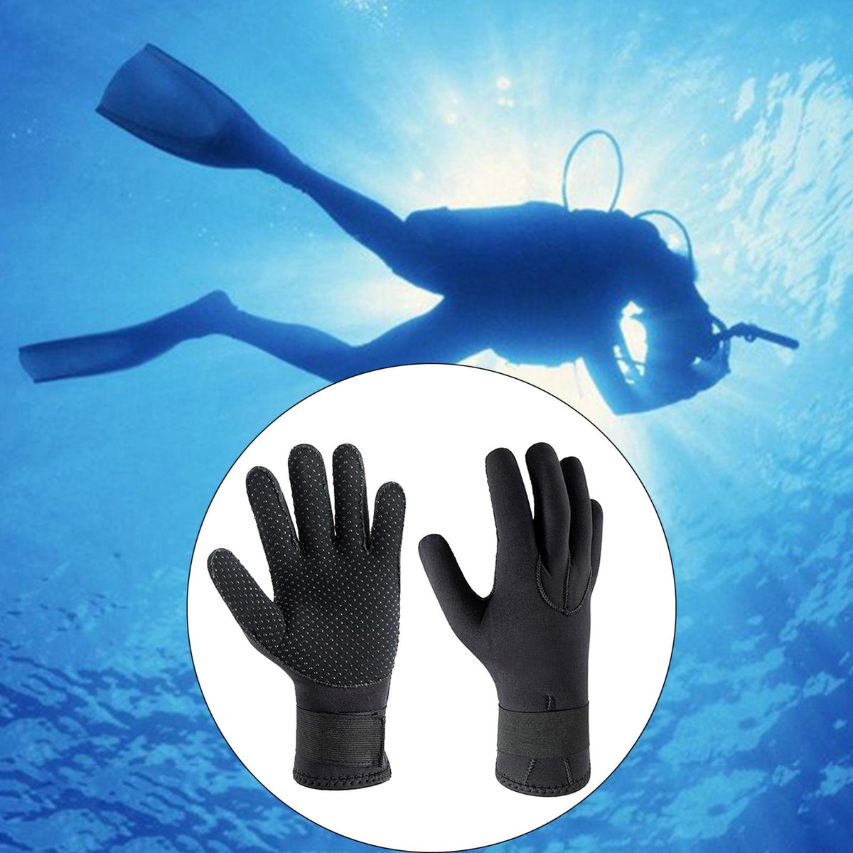 3mm Neoprene Five Finger Wetsuit Gloves M200
