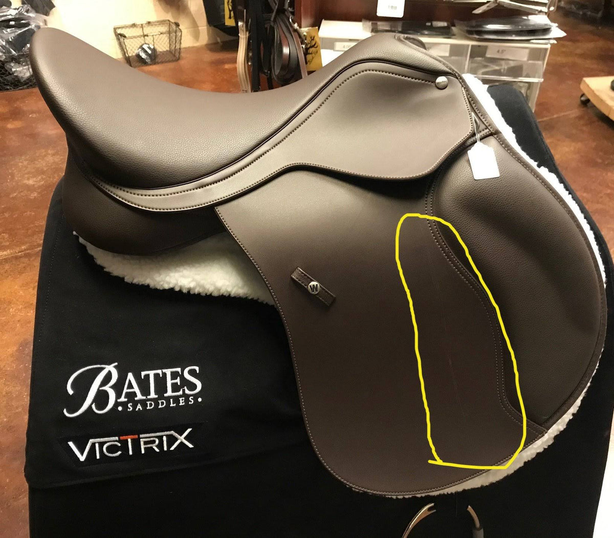 Brown Flocked All Purpose Saddle Z958