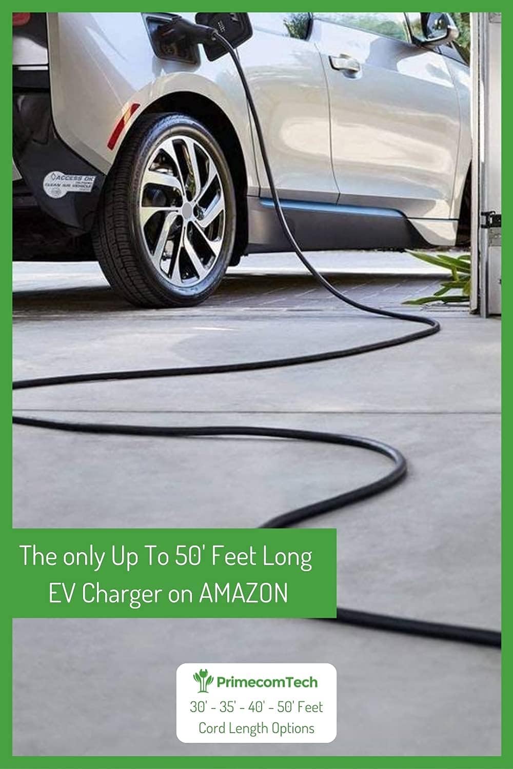 Level 2 Portable Electric Vehicle Charger, 16Amp, 30 Feet B697696