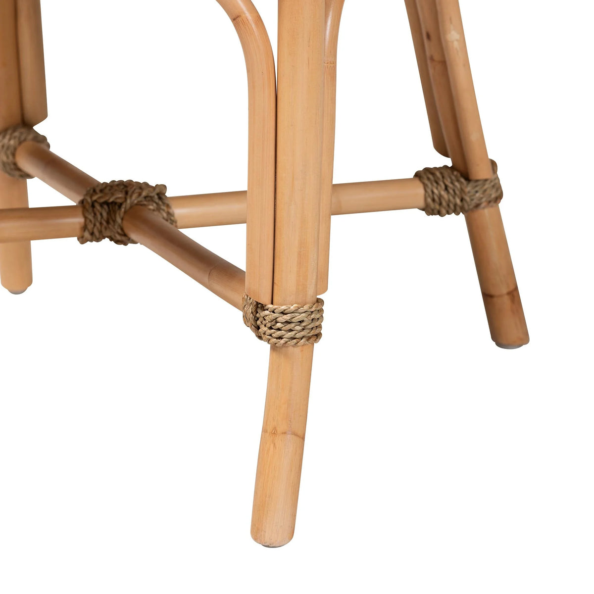 Natural Brown Woven Rattan Dining Arm Chair with Cushion H42250