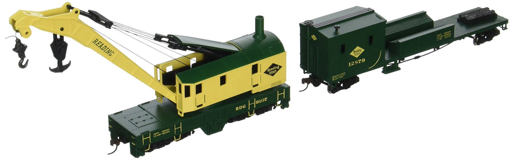 HO Reading 250-Ton Crane Car & Boom Tender V82205