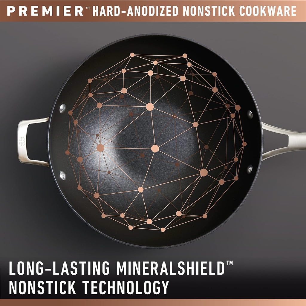 12-Inch Hard-Anodized Nonstick Frying Pan with Lid U355