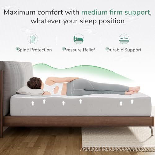 Full Size 12 Inch Memory Foam Mattress with Removable Washable Cover Y441
