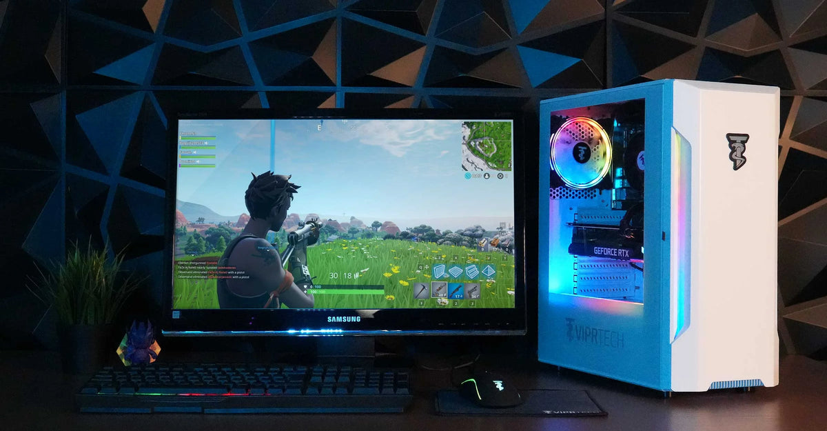 White AMD Ryzen 5 2600 NVIDIA RTX 3060 12GB 32GB DDR4 3200 RAM 1TB NVMe SSD Windows 11 Pro Gaming PC U136