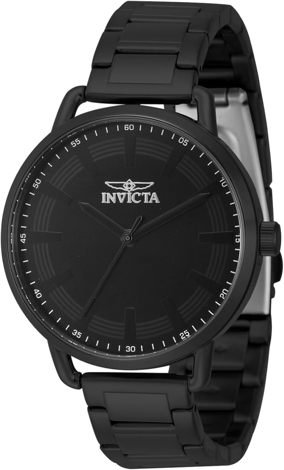 38mm Stainless Steel Quartz Watch, Black Z1031