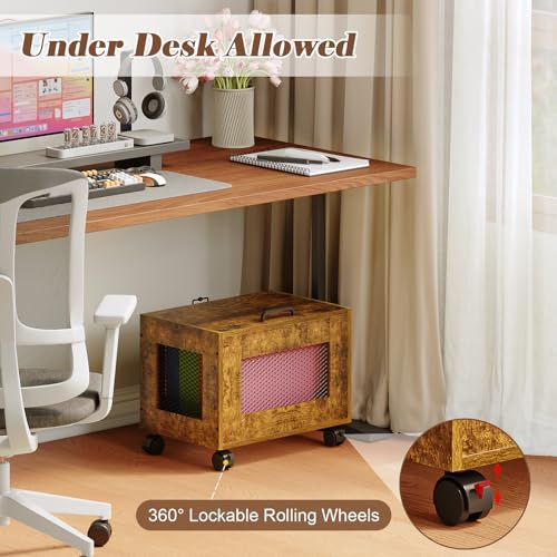 Rolling File Cabinet Cart with Lid for Letter & Legal Size B61027