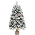 20 Inch Pre-Lit Artificial Mini Christmas Tree with 40 LED Lights V24651