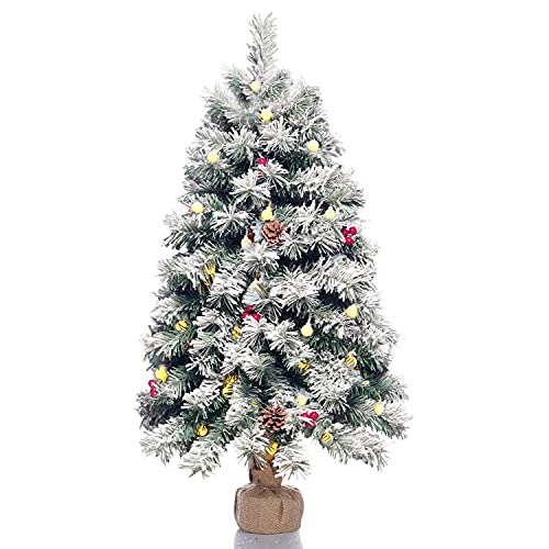 20 Inch Pre-Lit Artificial Mini Christmas Tree with 40 LED Lights V24651