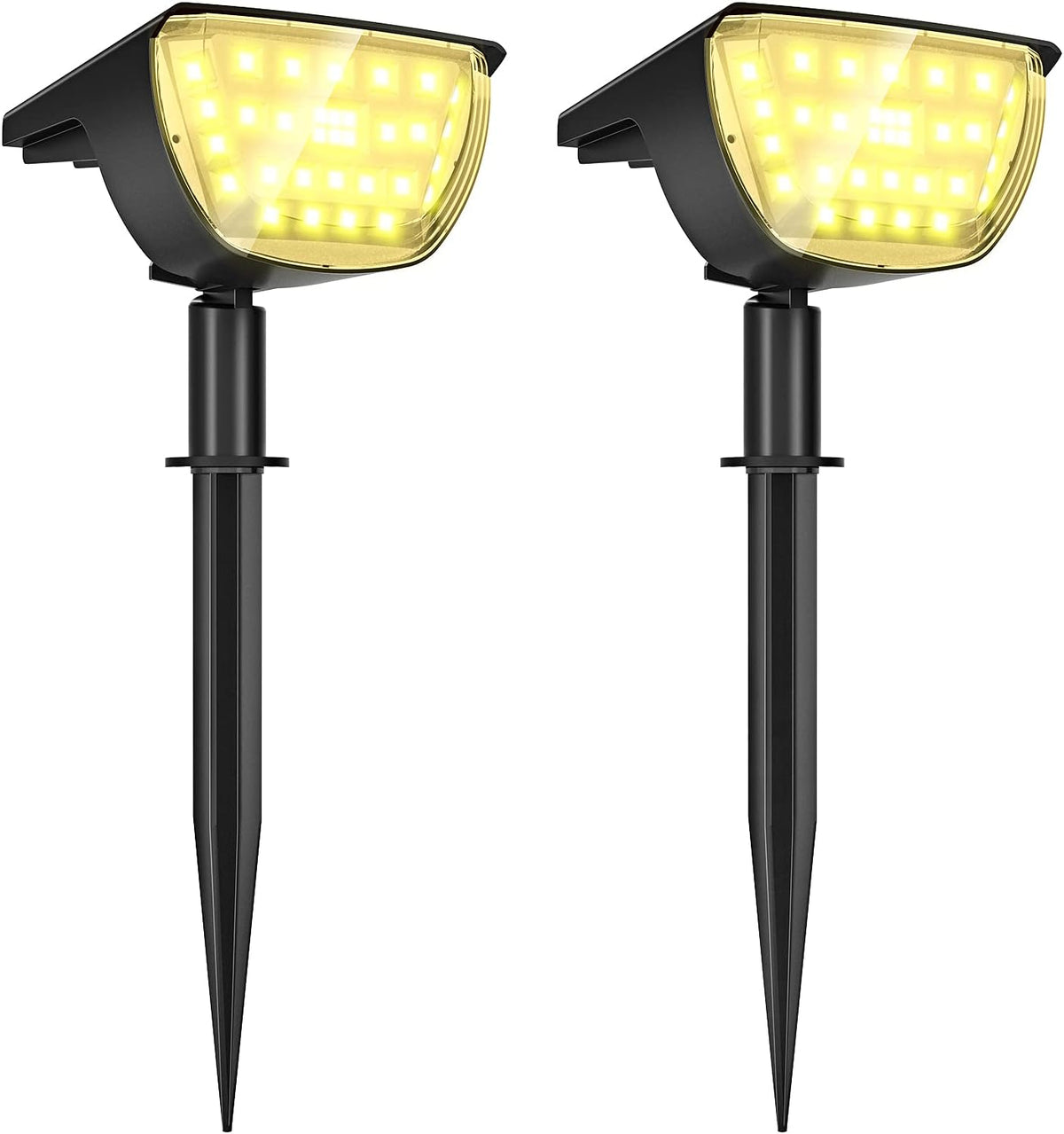 32 LED IP65 Waterproof Solar Powered Wall Lights 4 Pack (Warm White) J5505