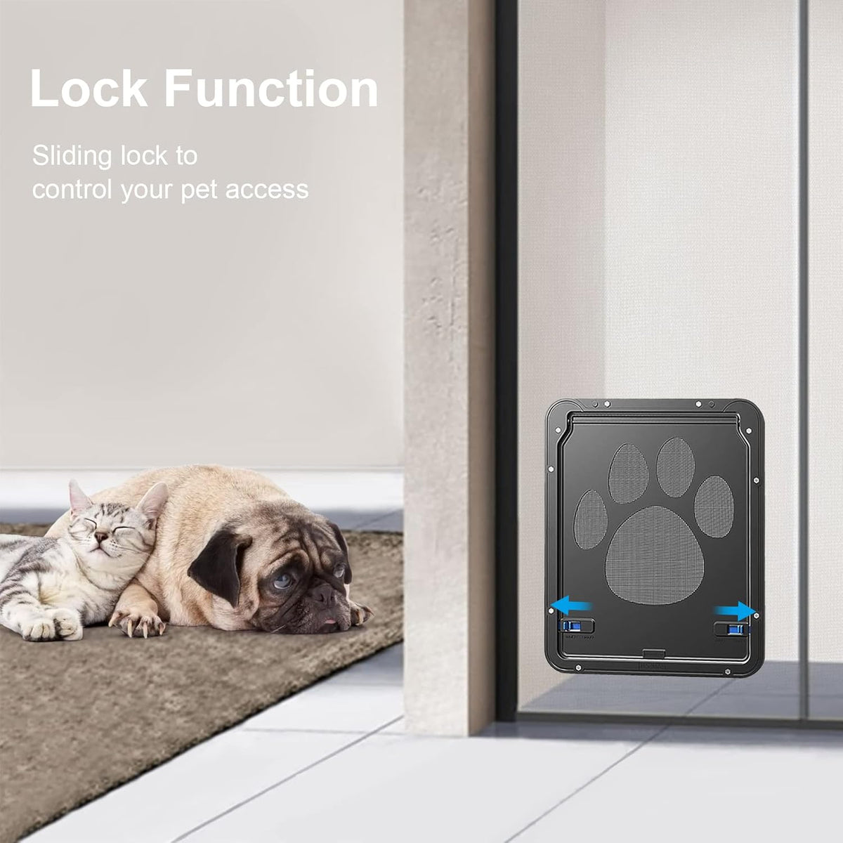 Lockable Magnetic Flap Pet Screen Door, Pack of 2 U3504