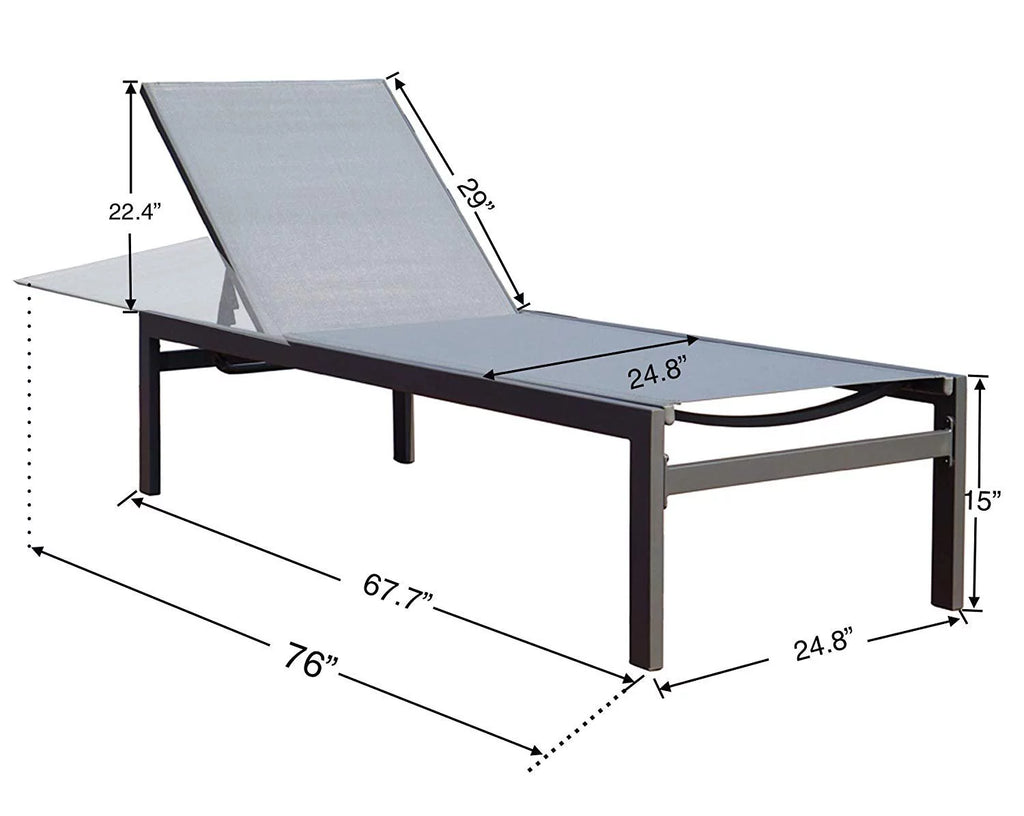 Aluminum Adjustable Chaise Lounge L480637