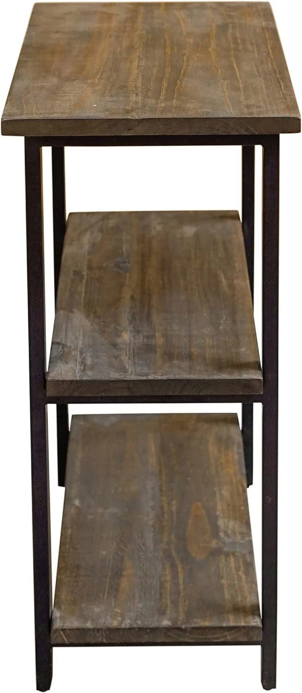 31" Tall 2-Tier Solid Wood And Metal Bookcase I848909