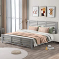 King Size Wood Platform Bed Frame with Headboard C2272