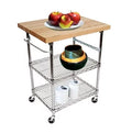 3 Tier Gourmet Cart with Maple Butcher Block Top X359198