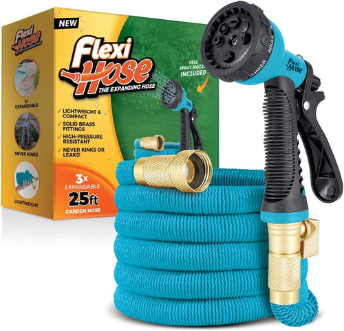 100 ft Black Expandable Garden Hose with Brass Fittings, Pack of 2 J87133