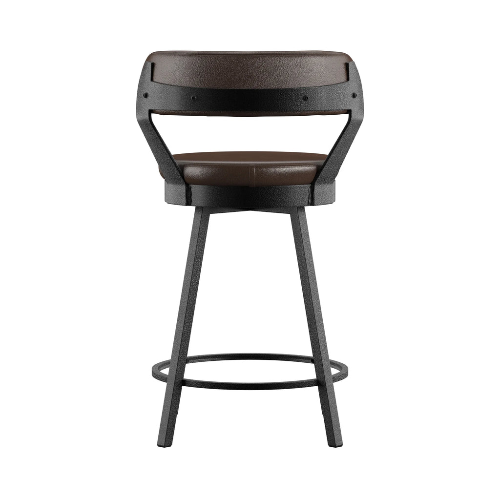 Brown Swivel Bar Stool, Set of 2 L834