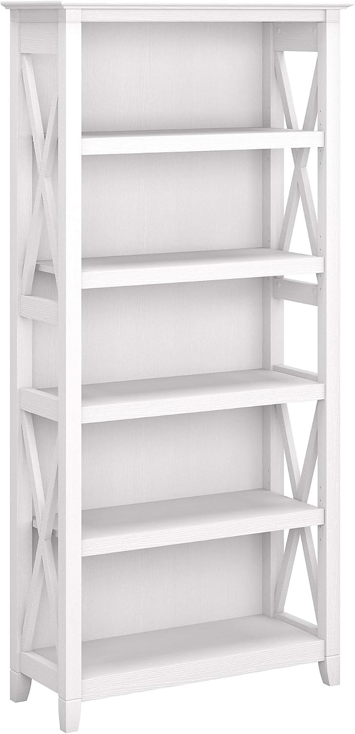 5 Shelf Bookcase, Pure White Oak M814