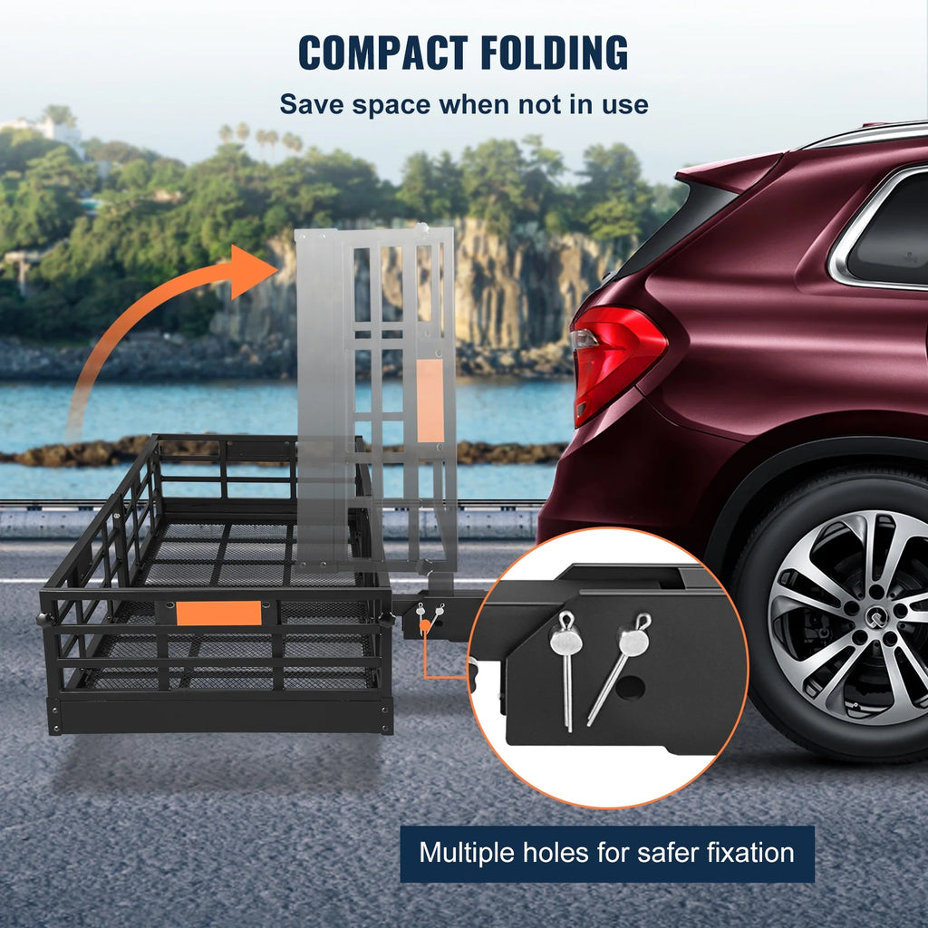Folding Hitch Mount Cargo Carrier Rack 2" Receiver 500lbs W831948