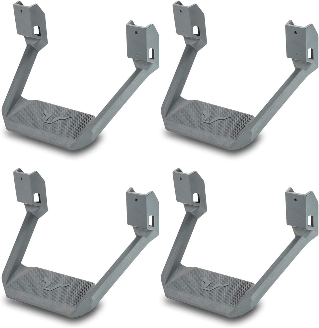 Black Powder Coated Side Step Set, 2 Pieces (1 Pair), Includes Mounting Brackets I1297