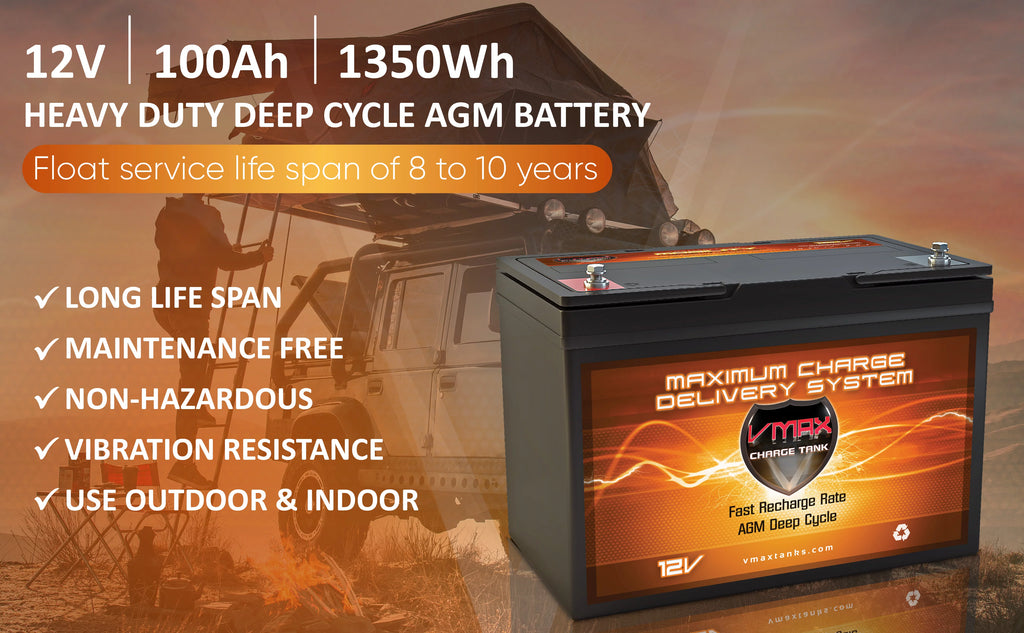 12 Volt Group 27 100Ah AGM Deep Cycle Battery N593782