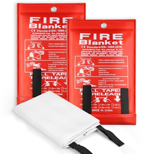 4 Pack 40'' x 40'' Fiberglass Fire Blanket X7365