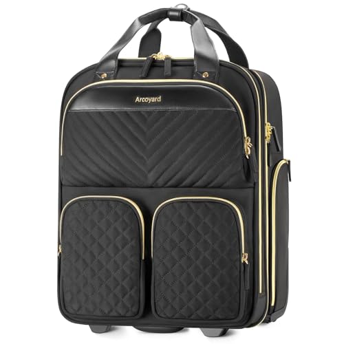 Black Gold Carry On Rolling Suitcase A822103