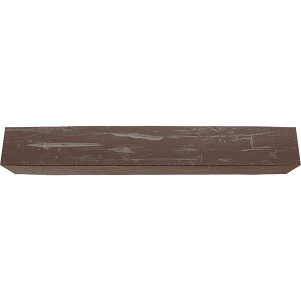 Aged Pecan Hand Hewn Faux Wood Fireplace Mantel P319475