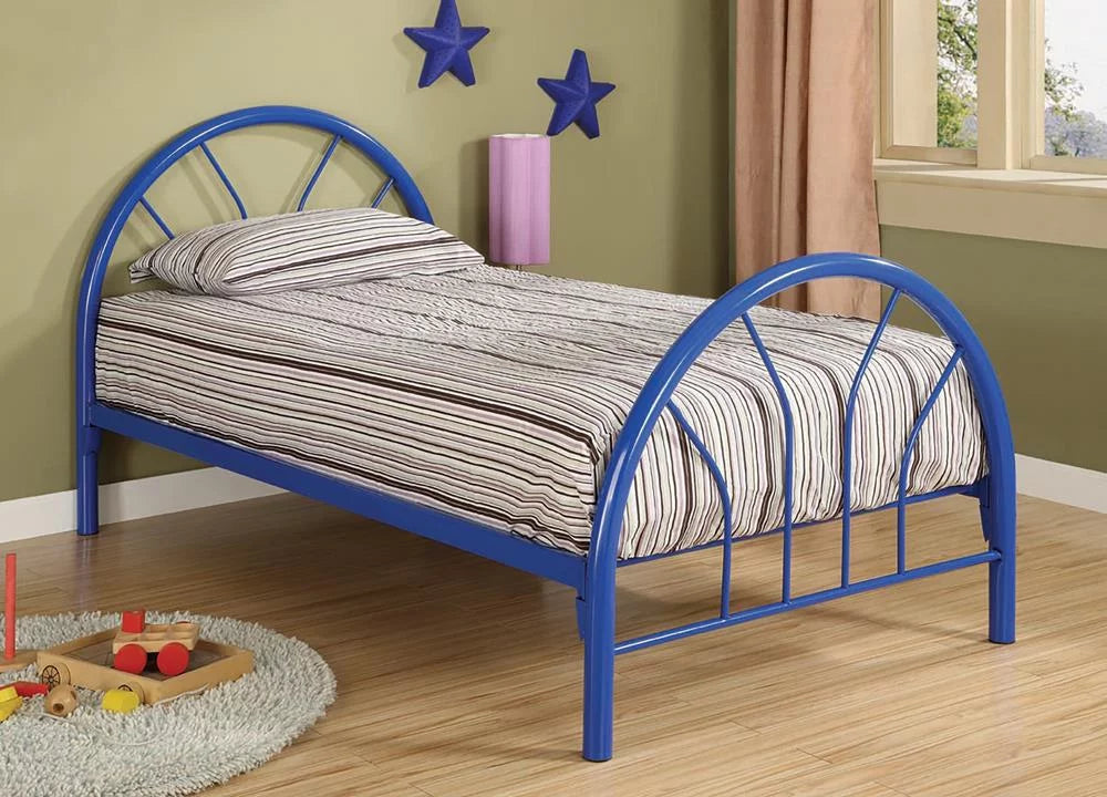 Twin Metal Bed Blue L438259