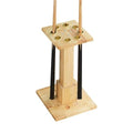 White Freestanding Wooden Pool Cue Rack Q58126