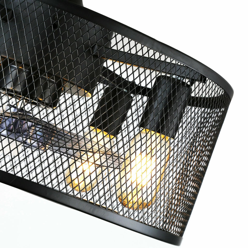 Caged Ceiling Fan Light with Remote K2162