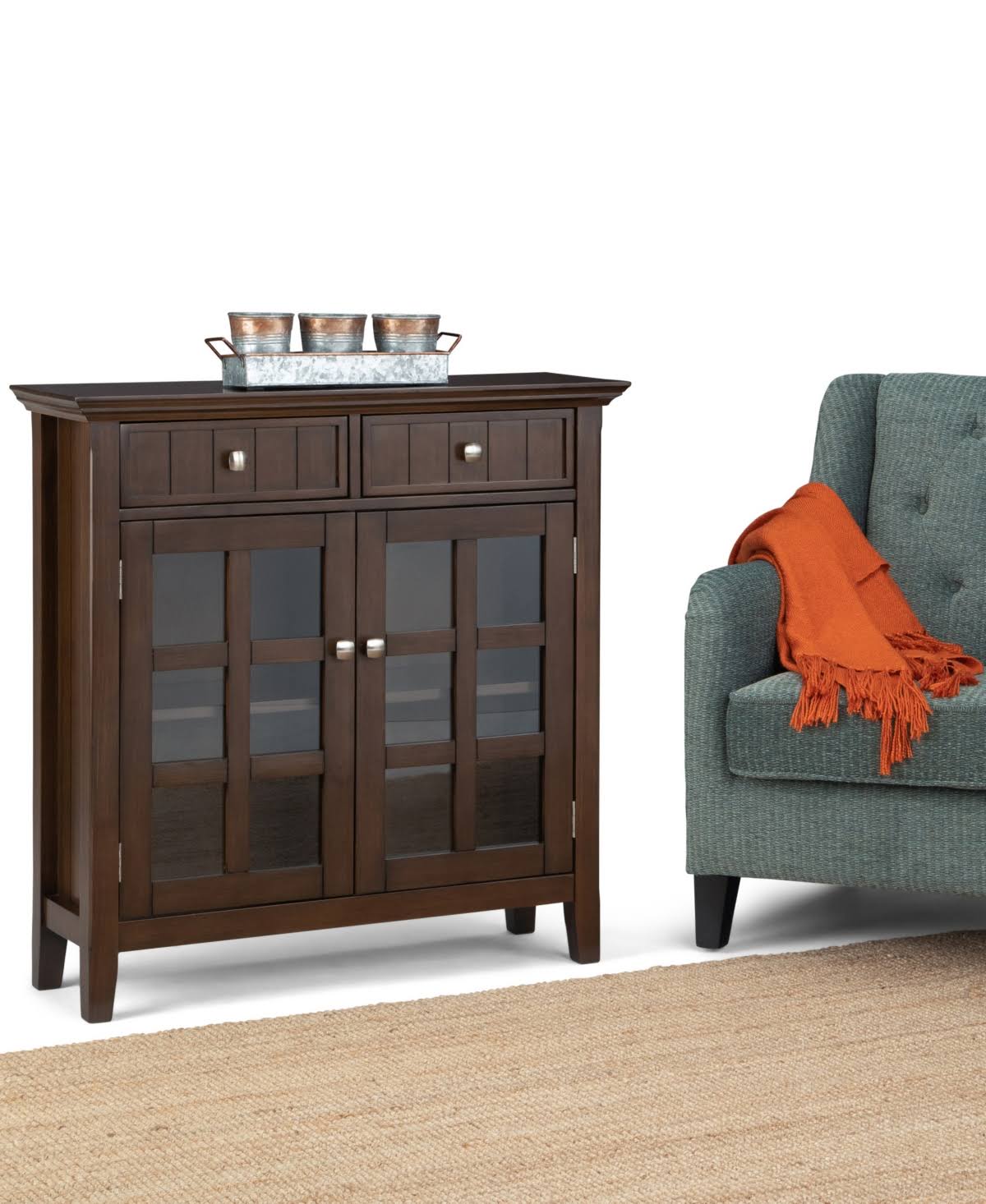 Solid Wood Entryway Storage Cabinet with Drawers E9601
