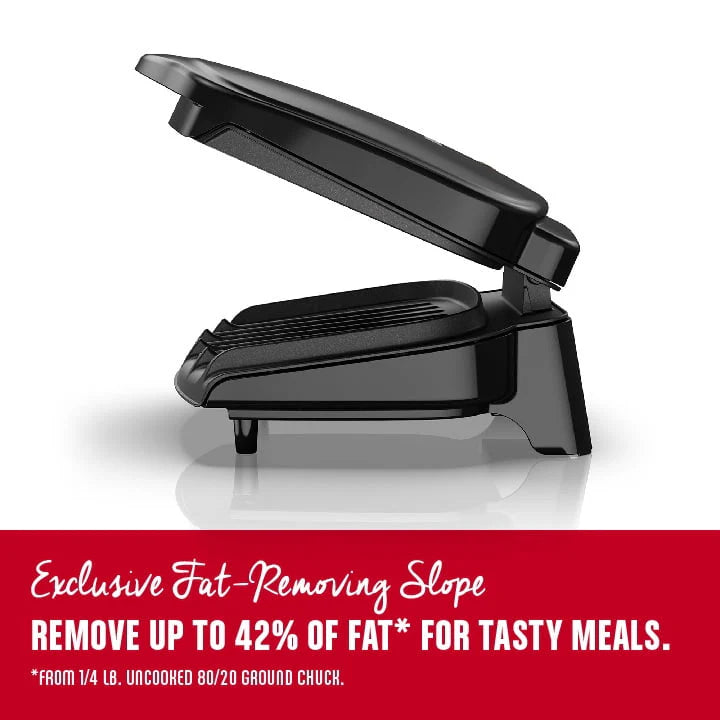 2-Serving Electric Indoor Grill and Panini Press, Black H886