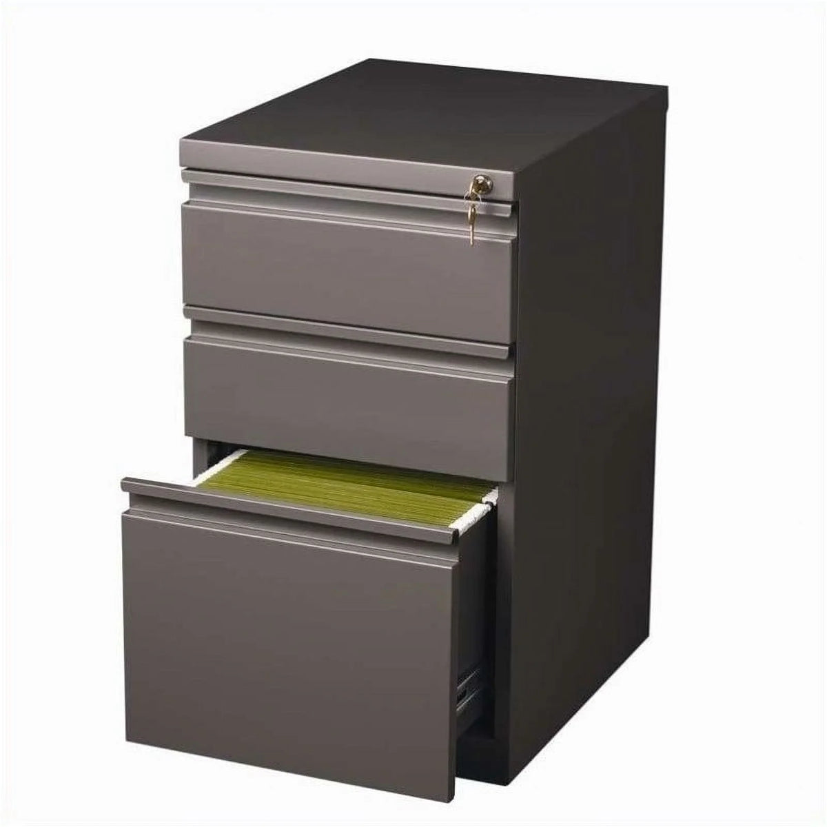 Espresso 3-Drawer Metal Mobile File Cabinet G344511